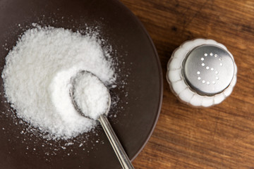 mineral diet: saltcellar with the letter 
