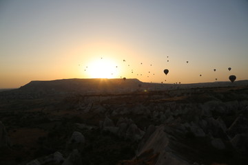 hot air balloon in cappadocia turkey