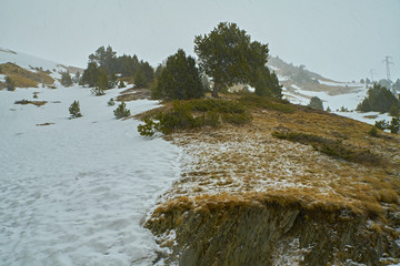 Neige en pleine montagne
