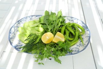 fresh salad on a plate