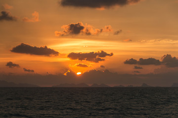 Sunsets at sea