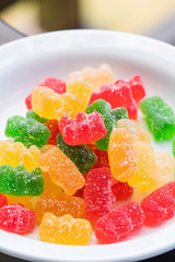 sweet and sour colorful gummy bears