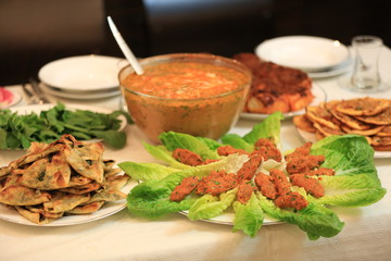 food on the table