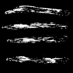 Black ink vector brush strokes. Vector illustration. Grunge texture.