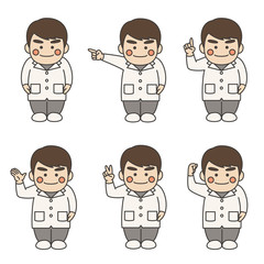 男性キャラクター白衣