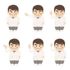 男性キャラクター白衣