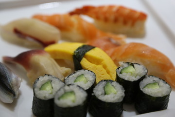 japanese sushi on a plate