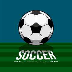 Obraz premium Isolated soccer poster with a ball. Vector illustration design