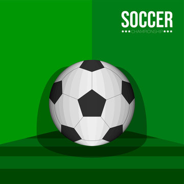 Isolated soccer poster with a ball. Vector illustration design