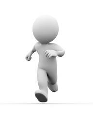 3d man running