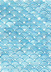 模様を描いた水彩画