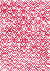 模様を描いた水彩画