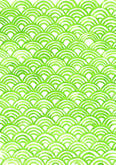 模様を描いた水彩画