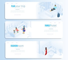 Fashion Room Family Hotel Plan Trip Banner Social Media