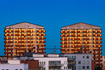 Stockholm, Sweden The Arstahusen complex in the suburb of Arsta.