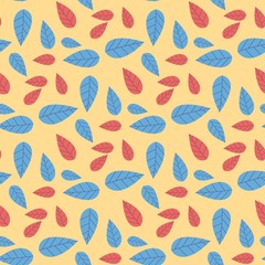 Foliage Floral Texture Cartoon Seamless Pattern
