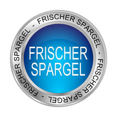 fresh Asparagus Button - in german - 3D illustration