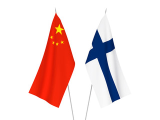 China and Finland flags