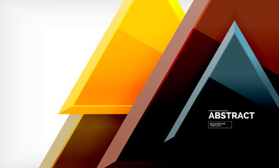 Triangular low poly background design, multicolored triangles