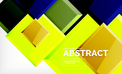 Geometric abstract background, modern square design