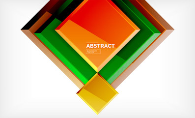 Geometric abstract background, modern square design