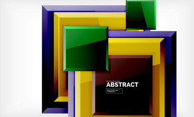 Square geometric background