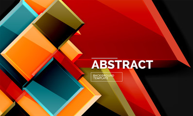 Squares and triangles geometrical background