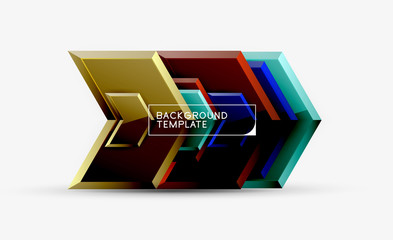 Abstract glossy techno arrows background