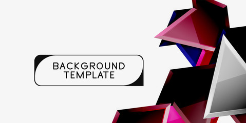 Triangular low poly background design, multicolored triangles. Vector