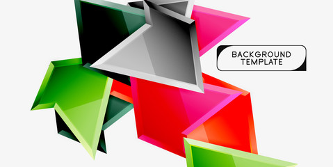 Triangular low poly background design, multicolored triangles. Vector