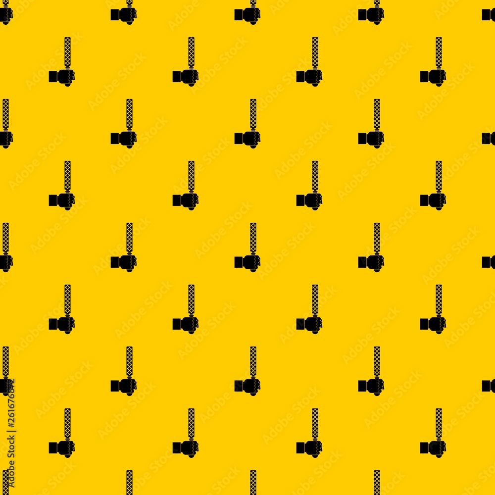 Poster file tool in man head pattern seamless vector repeat geometric yellow for any design