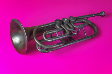 Old silver trumpet