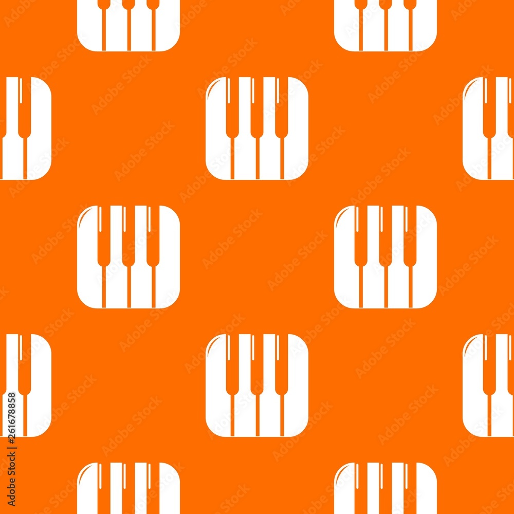Poster piano keys pattern vector orange for any web design best