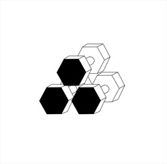 Fototapeta premium vector logo of iron barbell for sport and weightlifting