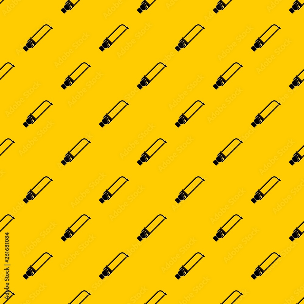 Poster hand holding spatula tool pattern seamless vector repeat geometric yellow for any design