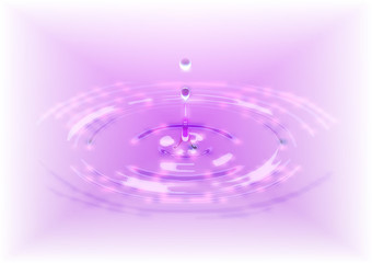 Drop leaving circles on the water