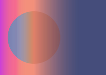 Abstract background using gradients. The circle in the rectangle. Colorful vector background. Horizontal composition A4
