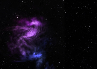 Small part of an infinite star field. 3D rendering