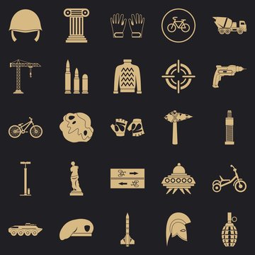 Casque icons set. Simple set of 25 casque vector icons for web for any design