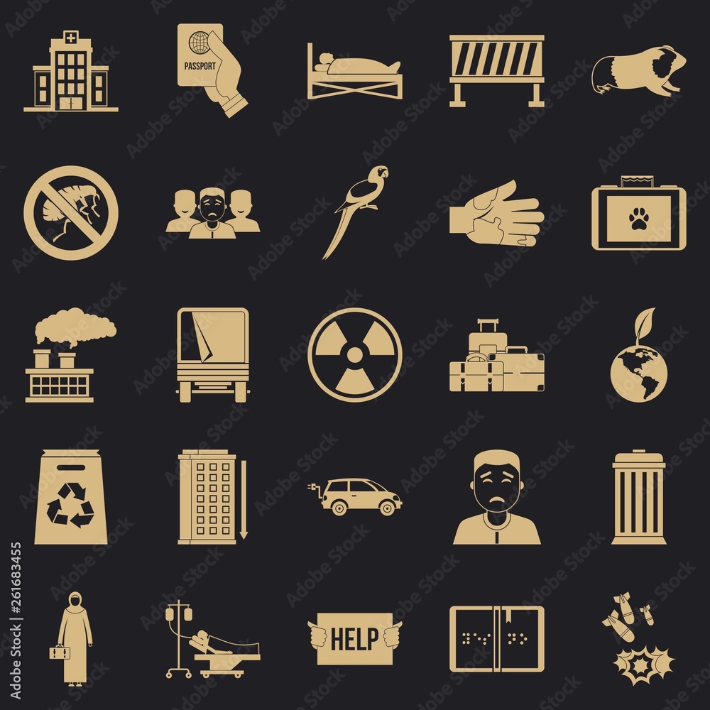 Aufkleber patronage icons set. simple set of 25 patronage vector icons for web for any design