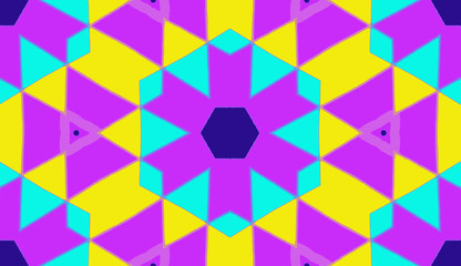 Pattern tile, ornate geometric pattern and abstract colored background