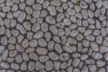Closeup of a White Stone Sidewalk for Backgrounds