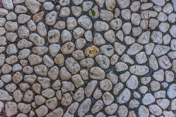 Closeup of a White Stone Sidewalk for Backgrounds