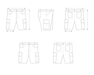 shorts vector size chart