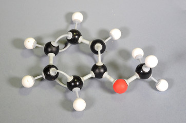 Molecule model of Anisole.