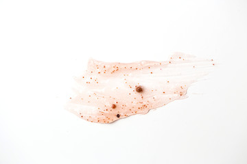 Sample of natural scrub on white background