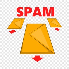 Spam envelopes icon in cartoon style isolated on background for any web design 