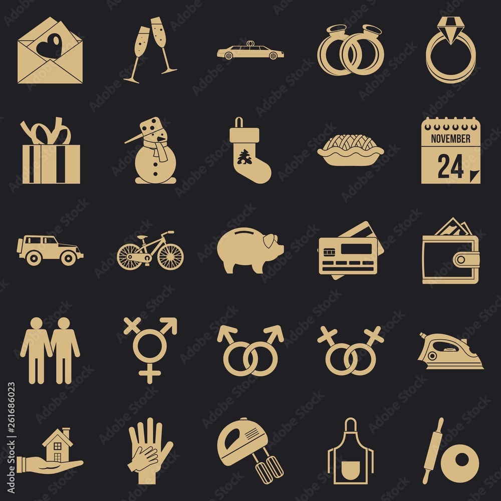 Aufkleber have dinner icons set. simple set of 25 have dinner vector icons for web for any design