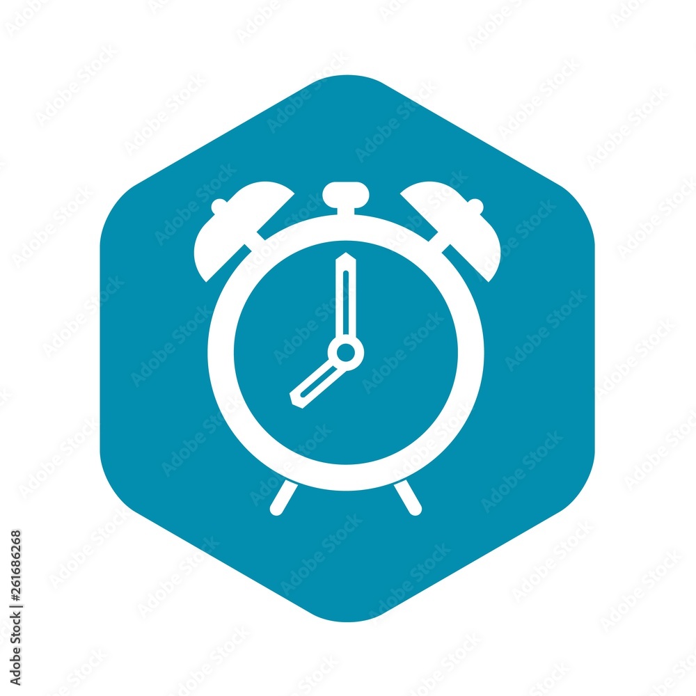 Poster alarm clock icon. simple illustration of alarm clock vector icon for web