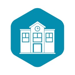 School icon. Simple illustration of school vector icon for web